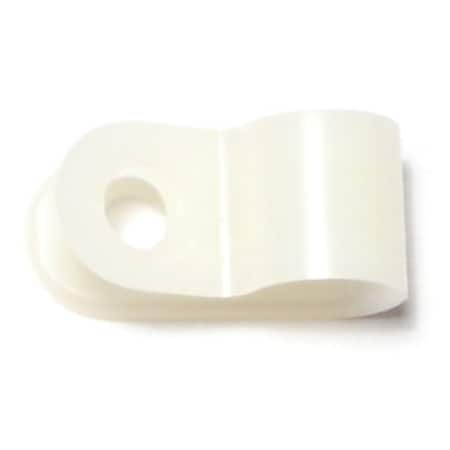 Midwest Fastener Cable Clip, Nylon, Natural, 3/8 in L, 25 PK 64202
